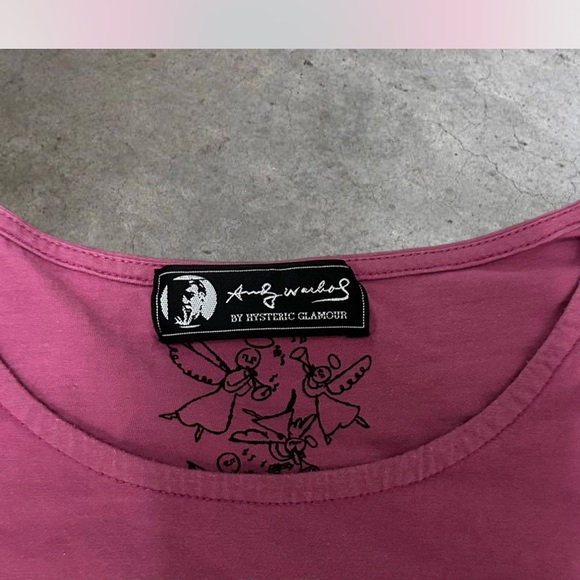 Pink Andy Warhol x Hysteric Glamour long sleeve shirt with green accents - Picture 2 of 4